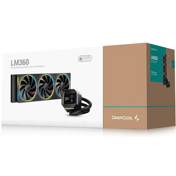 WATERCOOLING DEEPCOOL LM360 ARGB BLACK LCD